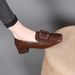 British Retro Square-toed Shoes 2025 New Model, Comfortable And Versatile Single Shoes, Dual-use Soft Leather Soft-soled_vogvips.com