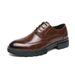 Large Business Dress Thick Sole Heightened Leather 38-46 Lace Up British Style Groom Wedding Shoes Men's_vogvips.com