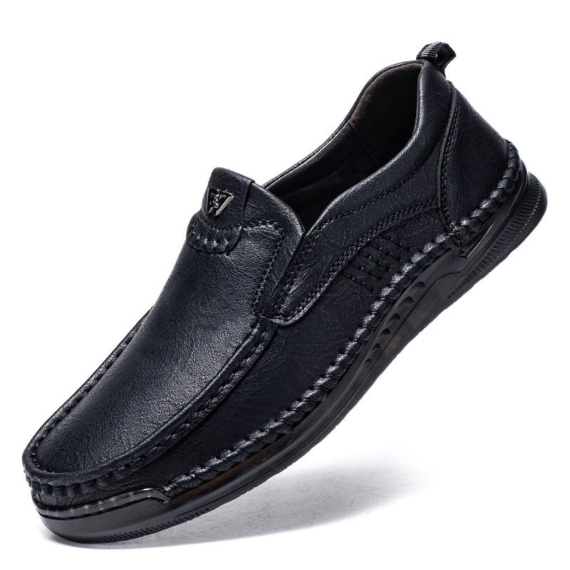 Men's Slip-On Casual Leather Shoes, Men's Soft Sole Lightweight Loafers, Easy-Wear Moccasins 8189_vogvips.com