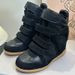 Inviible Height Increaing For Women Autumn New High Top Color Blocking Round Toe Velcro Sport Caual Hiking_vogvips.com