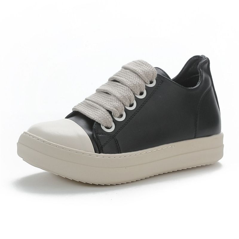 Women Ankle Boots For Woman's Lace-Up Round Toe High-Tops Platform Vulcanize Shoes Lovers Thick Shoelace Casual Sneakers_vogvips.com