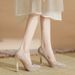 2026 New Model Pointed Toe Sequin Rhinestone High Heels Women, Chunky Heel, 10cm Platform, Elegant Catwalk Shoes For_vogvips.com