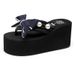 Shanjiao 8cm High Heel Flip-Flops Handmade Bow Non-Slip Beach Vacation Slippers Fashion Women's Beach Shoes_vogvips.com