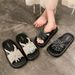 2026 New Popular Flower Rhinestone Sandals For Women, Outdoor Wear, Thick-Soled, Height-Increasing, Non-Slip,_vogvips.com