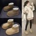 Snow Boots Women's Big Head Cute Snow Boots Casual Velvet Thickened Cold-proof Bread Boots_vogvips.com