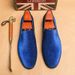 New Men's Loafers Leather Korean Style Casual Slip-On Lazy White Driving Shoes_vogvips.com