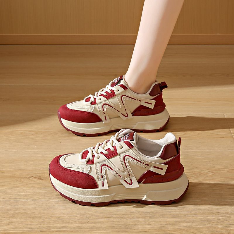 Korean Version Height Increasing And Slimming Sponge Cake Casual Sports For Women New Autumn Thick Sole Versatile_vogvips.com
