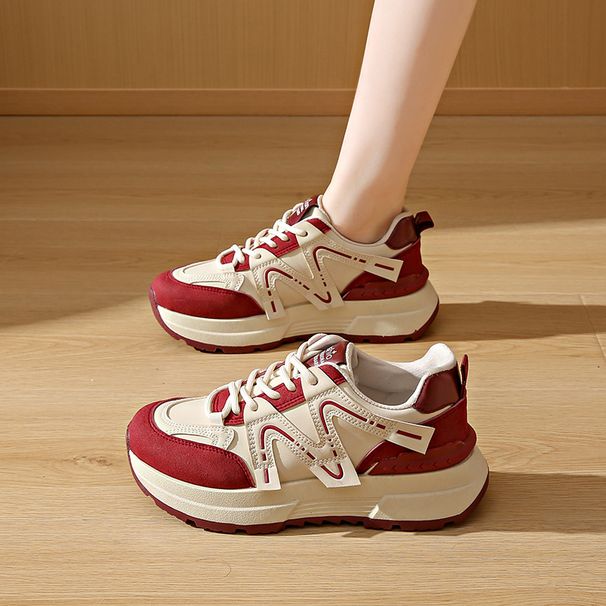 Korean Version Height Increasing And Slimming Sponge Cake Casual Sports For Women New Autumn Thick Sole Versatile_vogvips.com