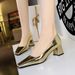 5288-9 Wind Women's Medium Thick Heel Small Square Head Shallow Mouth Foot Repair Versatile Banquet Spring And Autumn_vogvips.com