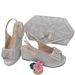 Women's Shoes Large Size Women's Shoes Birthday Party Shoes Small Wedge Heel Thick Sole Shoes With The Same Design Clutch Bag Diamond Flower_vogvips.com