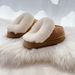New Thick-Soled Slippers For Women, Sheepskin Integrated Platform Home Slippers, Internet Celebrity Wool Star Slippers, Autumn And Winter Closed-Toe Slippers For Women_vogvips.com