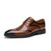 Euro Step Men's Top Layer Cowhide Business Formal Men Genuine British Brogue Carved Wedding Shoes Pure Leather_vogvips.com