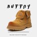 Retro Thick-soled Heightening Tooling Boots Rhubarb Boots High-top Velvet Short Boots_vogvips.com