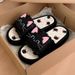 Sweet And Cool Black Kitten Slippers For Spring, Non-slip Soft-soled Indoor And Outdoor Bathroom Slippers_vogvips.com