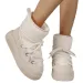 Women's Plush Thick Soled Snow Boots 2024 Winter New Style Lace Up Retro Plush Warm Casual Cotton Boots_vogvips.com