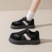 Stomp Feeling Flat Casual Leather Surface Waterproof Non-slip Forrest Gump Long Stand Not Tired Work Women's_vogvips.com