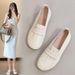 Soft Leather Soft-soled 2026 New Summer Comfortable Flat Slip-on Loafers Women, Suitable Commuting And For Mothers,_vogvips.com