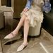 Women's Patent Leather Slip-On Mules Summer Pointed Toe High Heel Strappy Sandals JC Stilettos_vogvips.com