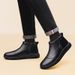 Cotton Shoes Men's Velvet Thickened Leather Waterproof Casual Shoes Men's High-top Elderly Shoes Snow Boots_vogvips.com