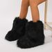 Women's New Furry Cross-Border European And American Style Flat High-Top Fur Snow Winter Warm Mid-Calf Boots_vogvips.com