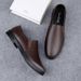 Men's Shoes Loafers Shallow Mouth Foot Cover Men's Casual Leather Shoes Men's Soft Sole Lazy_vogvips.com