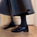 Sheepskin Edition Belt Buckle Skinny And Thick Heels Le Fu For Women Deep Mouth Black Versatile Single Shoes Genuine_vogvips.com