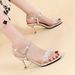 Two-Way Wear One-Strap Thin Heel Sandals For Women New Summer Fashion Crystal Mid-Heel Fairy Style High Heels Women's_vogvips.com