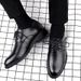 Men's Shoes, Leather Shoes, Niu Er Embossed Grid. Inner Heightening Leather Shoe Size Dress_vogvips.com