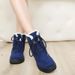 Women's Winter New Korean Style Thick-Soled Short Female Student Shoes Cotton With Fleece Warm Large Size Snow Boots For_vogvips.com