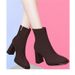 Fleece-lined High-heeled Shoes, Casual Thick-soled 2025 New Model, Plush Fashion Single Shoes For Outdoor Wear, Winter Mid-calf Boots For Women_vogvips.com
