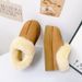 Tazz Thick-Soled Snow Boots Winter Slip-On Furry Women's Outdoor Wear Warm Fleece-Lined Thickened Cotton Shoes_vogvips.com
