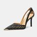 Women's Summer Stiletto Heels French Pointed Toe Hollowed out Breathable Low Cut Closed Toe Skirt Shoes_vogvips.com
