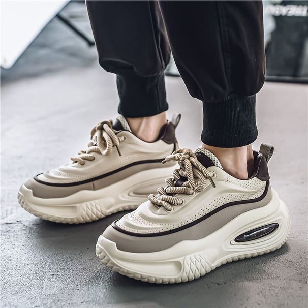 2024 Autumn New Ins Trend Men's Low-top Color-blocking Dad Thick-soled Height-increasing Casual Shoes_vogvips.com