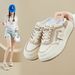 Half Tray White Shoes Female Student Mesh Breathable Heightening Shoes Casual Board Shoes_vogvips.com