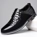 Shoes Casual Round-Toe Lace-Up Loafers - Breathable & Comfortable Slip-On Shoes For Everyday Wear (Blue, Black, Brown, White, Wine Red)_vogvips.com
