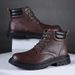 Martin Boots Shoes Men's Big Head Derby Shoes Style Platform Knight Boots Shoes Men_vogvips.com