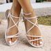 2026 New Women Flat Summer Fashion Simple Solid Round Toe Cross Strap Female Shoes Casual Comfort Lightweight Sandals_vogvips.com