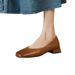 This Year's Popular Shoes, Low Order For Women, 2025 French Square Toe Thick Heels, One Foot Soft Soled Bean Shoes_vogvips.com