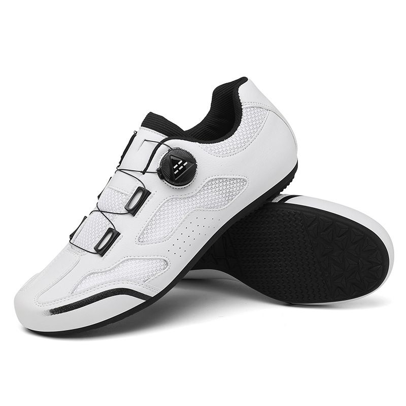 Summer Breathable Road Bike Lock Shoes Set Men's And Women's Bicycle Shoes Lockless Cycling Shoes Hard Bottom Mountain Bike Lock Shoes_vogvips.com