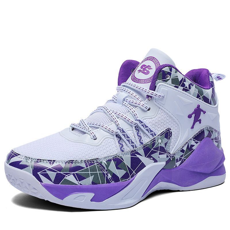 JUNIUBOY Yanyang Basketball Teenagers, Fly-knit Mesh Sports Shoes, High-top Competition Sneakers, Men's Shoes For Middle_vogvips.com
