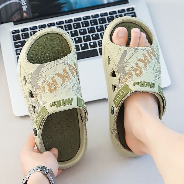 Men's Summer Wear, Anti Slip Wear-resistant Driving, Cool Slippers For Sports, Outdoor Leisure, And A Sense Of Poop On_vogvips.com