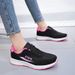 Spring And Autumn Unisex Round Toe Casual Fashion Single Front Lace-up Mesh Breathable Low Heel Sports Women's Shoes_vogvips.com