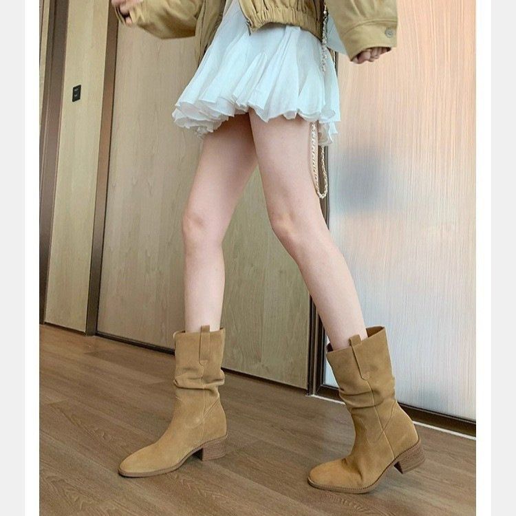Fashionable Slimming Over-the-Knee Chunky For Women, Autumn And Winter Fashion Versatile High Heel Petite Casual Long_vogvips.com