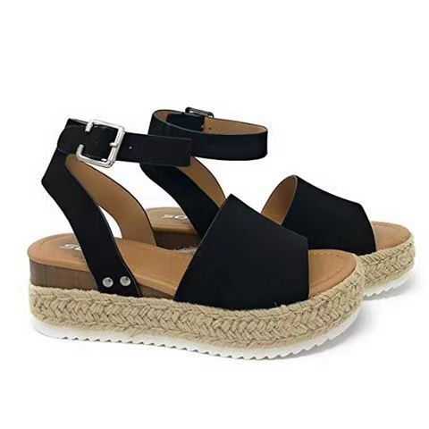 Women's Platform Sandals – 5cm Wedge Beach Shoes With Adjustable Straps (8 Colors/Up To EU 42)_vogvips.com