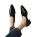 Foreign Trade Cross-Border Pointed Toe Slip-On Soft Leather Loafers For Women, Spring And Autumn New Versatile Chunky_vogvips.com