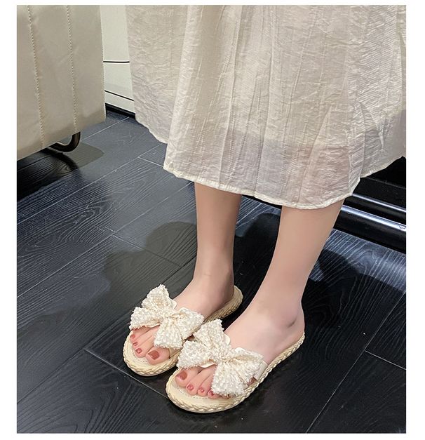High-Quality Design Sense Summer Sandals For Women, Ins Fashion Bowknot New Style Outdoor Niche One-Strap Beach Shoes_vogvips.com