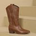 Plus Size Embroidered V-Cut Knight 2024 Autumn New Mid-Heel Over-the-Knee Mid-Calf Women's Boots_vogvips.com