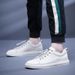 First Layer Cowhide Men's Shoes Solid Color Men's Board Shoes Casual Leather Shoes Men's Small Black Shoes Men_vogvips.com