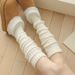 Socks Lace Socks Warm Leg Covers Women's Calf Pile Socks Knitted Wool Foot Covers Flat 45 Cm Long_vogvips.com