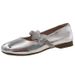 French Square Head Single Shoes Women's Spring Bow Rhinestone Word With Flat Soft Sole Evening Breeze Mary Jane Shoes_vogvips.com
